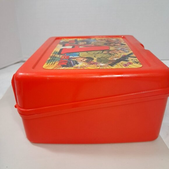 Vintage The A-TEAM Plastic Red Lunch Box 1983 Thermos Brand ateam Mr. T tv show - Picture 9 of 15